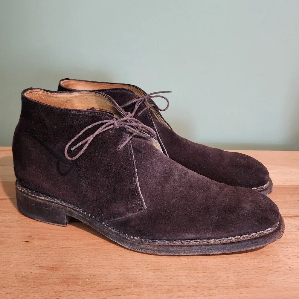 Calzoleria Harris Firenze Italy Suede Lace Up Chukka Boots  display picture 2